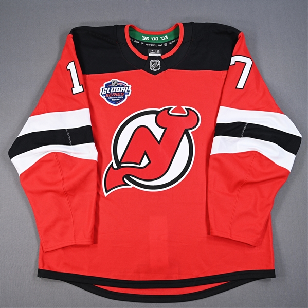 Simon Nemec - Red Jersey - 2024 Global Series - Worn Oct. 5, 2024