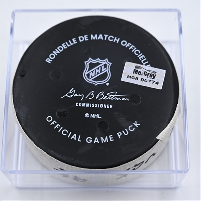 Victor Olofsson - Vegas Golden Knights - Goal Puck - October 15, 2024 vs. Washington Capitals (Capitals' 50th Anniversary Logo)