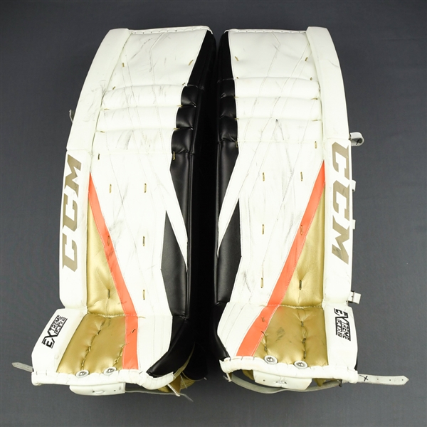 Steve Mason - 31st Career Shutout - Philadelphia Flyers - Third CCM Extreme Flex III Leg Pads - 2016-17 NHL Season