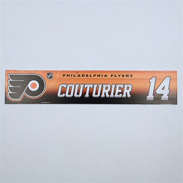 Sean Couturier - Philadelphia Flyers - Locker Room Nameplate - 2017-18 NHL Season