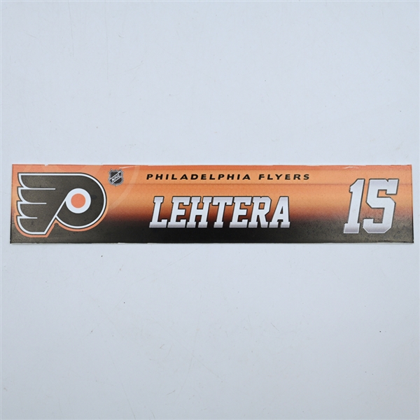 Jori Lehtera - Philadelphia Flyers - Locker Room Nameplate - 2017-18 NHL Season