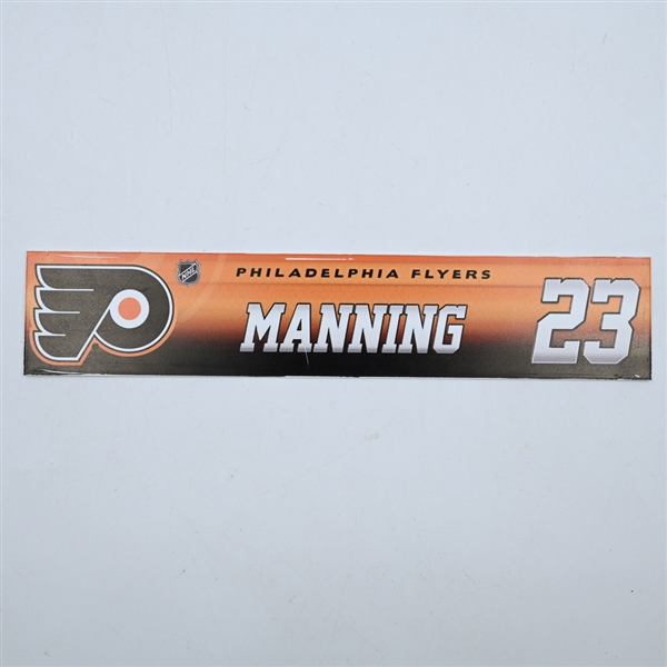 Brandon Manning - Philadelphia Flyers - Locker Room Nameplate - 2017-18 NHL Season