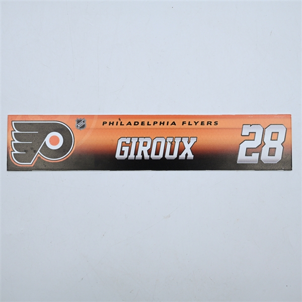 Claude Giroux - Philadelphia Flyers - Locker Room Nameplate - 2017-18 NHL Season