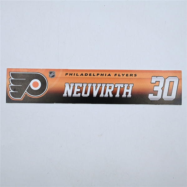 Michal Neuvirth - Philadelphia Flyers - Locker Room Nameplate - 2017-18 NHL Season