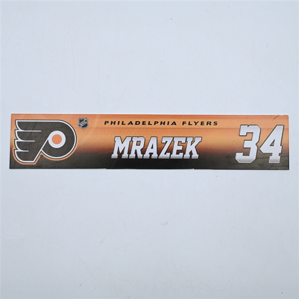 Petr Mrazek - Philadelphia Flyers - Locker Room Nameplate - 2017-18 NHL Season