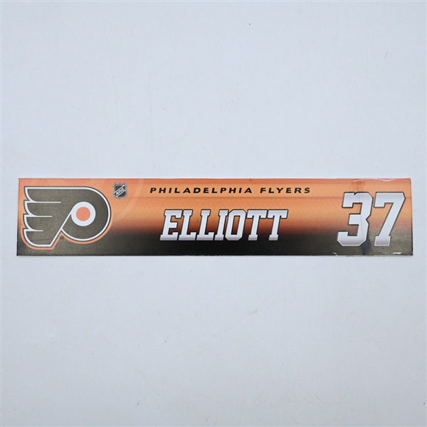 Brian Elliot - Philadelphia Flyers - Locker Room Nameplate - 2017-18 NHL Season