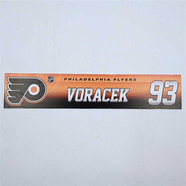 Jakub Voracek - Philadelphia Flyers - Locker Room Nameplate - 2017-18 NHL Season