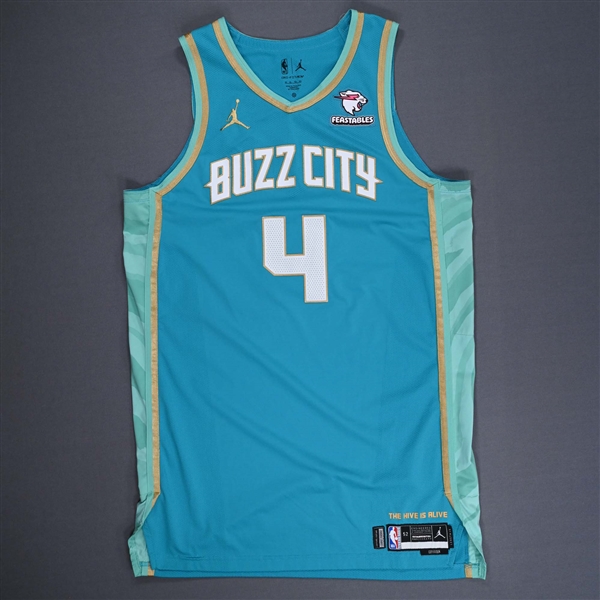 Nick Richards - Charlotte Hornets - City Edition Jersey - Worn 4/9/2024 - 2023-24 NBA Season