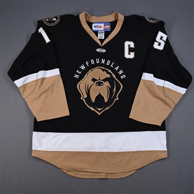 Todd Skirving - Newfoundland Growlers - Game-Worn Black Jersey w/C