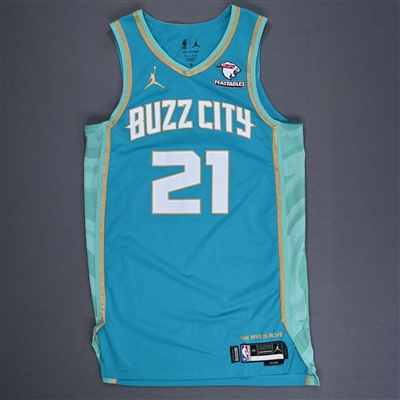 JT Thor - Charlotte Hornets - City Edition Jersey - Worn 4/9/2024 - 2023-24 NBA Season