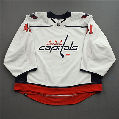 Vitek Vanecek - 3rd & 4th NHL Career Shutouts - Washington Capitals - White Set 2 Jersey - 2021-22 NHL Season