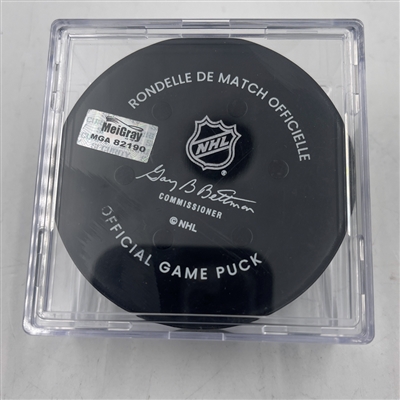 Dmitri Voronkov - Columbus Blue Jackets - Goal Puck - April 4, 2024 vs. New York Islanders (Blue Jackets Logo)