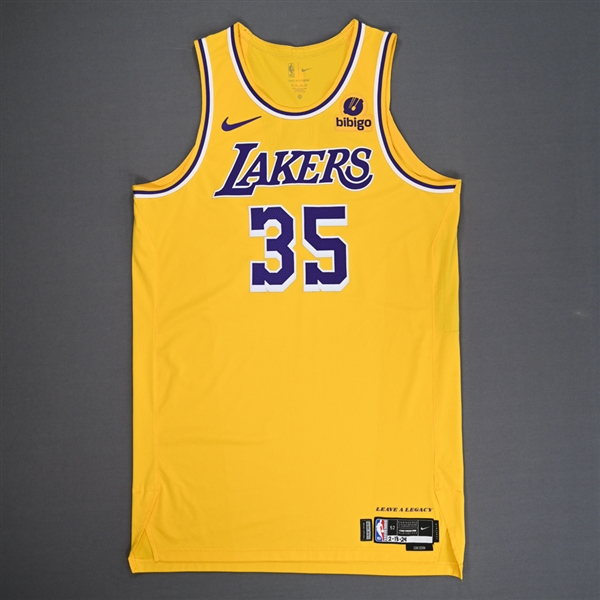 Christian Wood - Los Angeles Lakers - Icon Edition Jersey - Worn 3 Games - 1/30/24, 2/5/24 & 2/13/24 - 2023-24 NBA Season