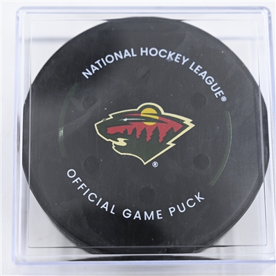 Marco Rossi - Minnesota Wild - Goal Puck - November 29, 2024 vs. Chicago Blackhawks (Wild Logo)