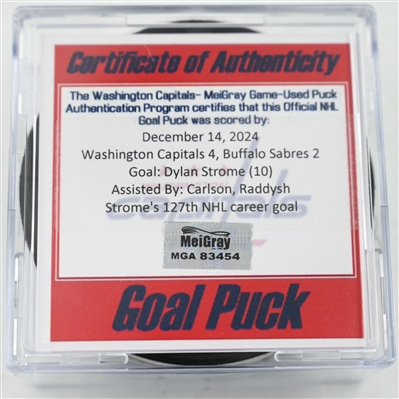 Dylan Strome - Washington Capitals - December 14, 2024 vs. Buffalo Sabres (Capitals' 50th Anniversary Logo)