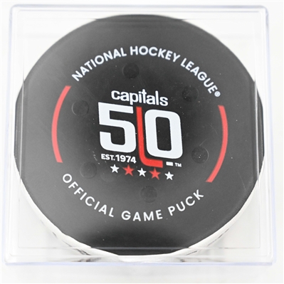 Dylan Strome - Washington Capitals - December 14, 2024 vs. Buffalo Sabres (Capitals' 50th Anniversary Logo)