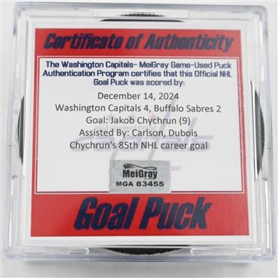 Jakob Chychrun - Washington Capitals - December 14, 2024 vs. Buffalo Sabres (Capitals' 50th Anniversary Logo)