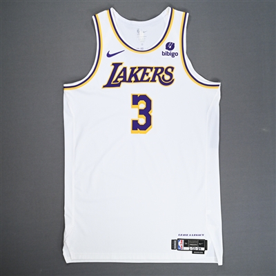 Anthony Davis - Los Angeles Lakers - Association Edition - Worn 4 Games 1/21/2024, 1/27/2024, 2/3/2024 & 2/25/2024 (Recorded 4 Double-Doubles) - 2023-24 NBA Season