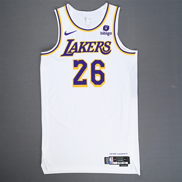 Spencer Dinwiddie - Los Angeles Lakers - Association Edition Jersey - Worn 2/25/2024 - 2023-24 NBA Season