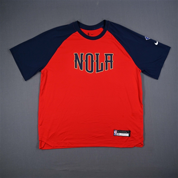 Tony Snell - New Orleans Pelicans - Game-Issued City Edition Short Sleeved Shooting Shirt - 2021-22 NBA Season