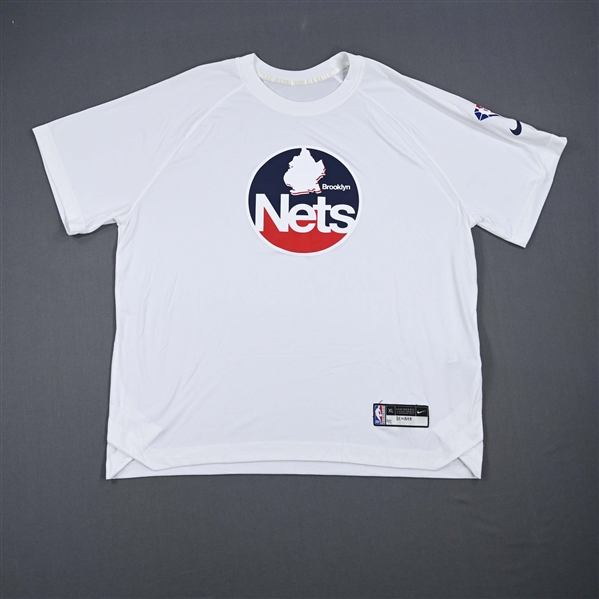  DeAndre Bembry - Brooklyn Nets - Game-Issued City Edition Short Sleeved Shooting Shirt - 2021-22 NBA Season