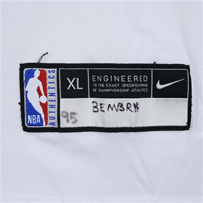  DeAndre Bembry - Brooklyn Nets - Game-Issued City Edition Short Sleeved Shooting Shirt - 2021-22 NBA Season