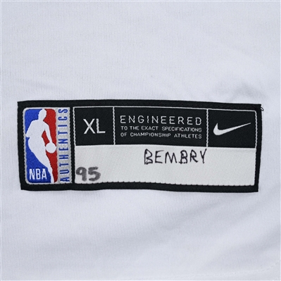  DeAndre Bembry - Brooklyn Nets - Game-Issued City Edition Long Sleeved Shooting Shirt - 2021-22 NBA Season