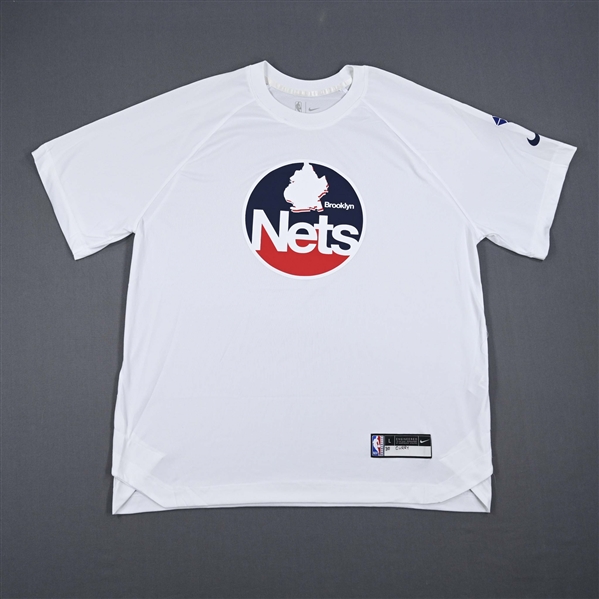  Seth Curry - Brooklyn Nets - Game-Issued City Edition Short Sleeved Shooting Shirt - 2021-22 NBA Season