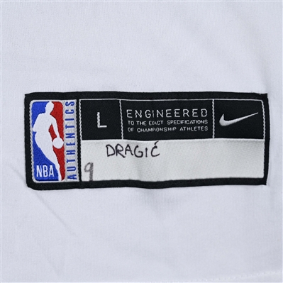  Goran Dragic - Brooklyn Nets - Game-Issued City Edition Long Sleeved Shooting Shirt - 2021-22 NBA Season