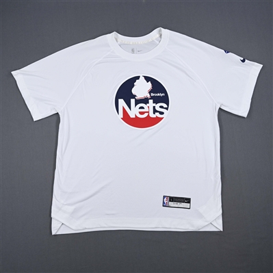  David Duke Jr. - Brooklyn Nets - Game-Issued City Edition Short Sleeved Shooting Shirt - 2021-22 NBA Season