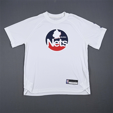  James Ennis - Brooklyn Nets - Game-Issued City Edition Short Sleeved Shooting Shirt - 2021-22 NBA Season