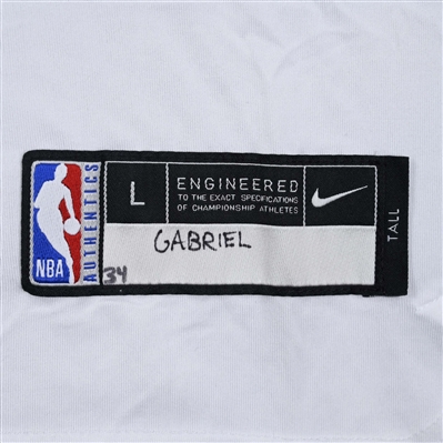  Wenyen Gabriel - Brooklyn Nets - Game-Issued City Edition Short Sleeved Shooting Shirt - 2021-22 NBA Season