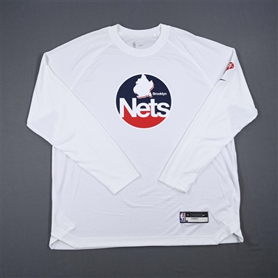  Joe Harris - Brooklyn Nets - Game-Issued City Edition Long Sleeved Shooting Shirt - 2021-22 NBA Season