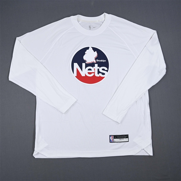  Kyrie Irving - Brooklyn Nets - Game-Issued City Edition Long Sleeved Shooting Shirt - 2021-22 NBA Season