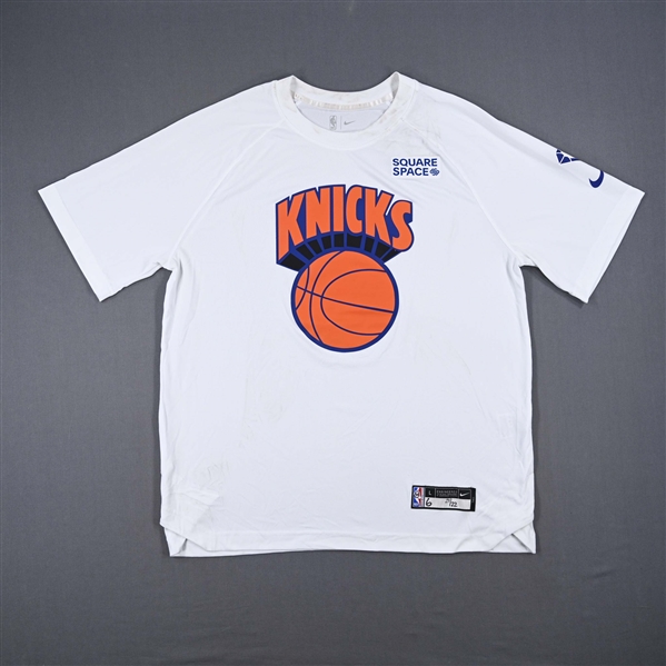 Quentin Grimes - New York Knicks - Game-Issued City Edition Short Sleeved Shooting Shirt - 2021-22 NBA Season