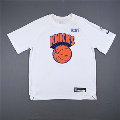 Quentin Grimes - New York Knicks - Game-Issued City Edition Short Sleeved Shooting Shirt - 2021-22 NBA Season