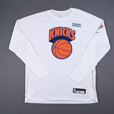 Nerlens Noel - New York Knicks - Game-Issued City Edition Long Sleeved Shooting Shirt - 2021-22 NBA Season