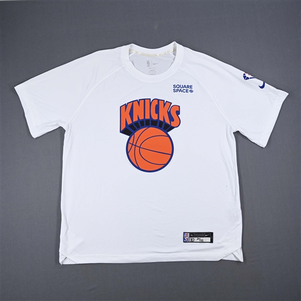 Julius Randle - New York Knicks - Game-Issued City Edition Short Sleeved Shooting Shirt - 2021-22 NBA Season