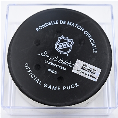 Connor Brown - Edmonton Oilers - Goal Puck - December 12, 2024 vs. Minnesota Wild (Wild Logo)