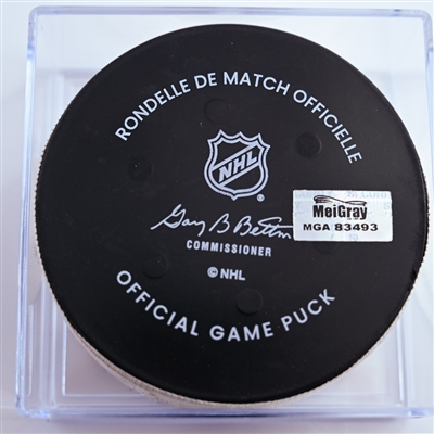 Noah Cates - Philadelphia Flyers - Goal Puck - December 21, 2024 vs. Columbus Blue Jackets (Flyers Logo)