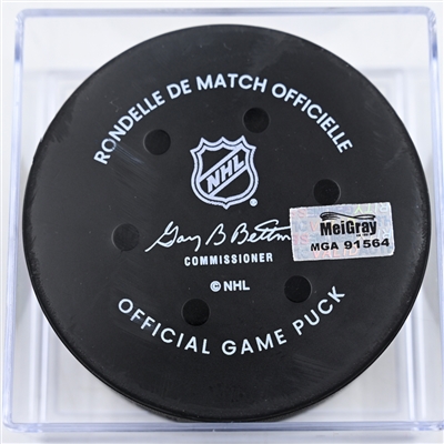 Yegor Chinakhov - Columbus Blue Jackets - Goal Puck - November 27, 2024 vs. Montreal Canadiens (Blue Jackets Logo)