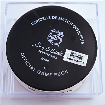 Jakob Chychrun - Washington Capitals - Goal Puck - December 31, 2024 vs. Boston Bruins (Capitals' 50th Anniversary Logo)