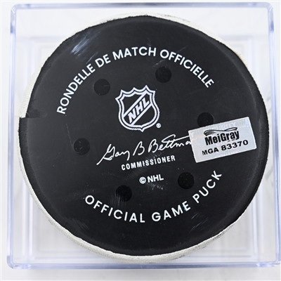 Bryan Rust - Pittsburgh Penguins - Goal Puck - December 19, 2024 vs. Nashville Predators (Predators Logo)