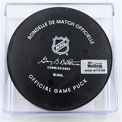 Ryan Donato - Chicago Blackhawks - Goal Puck - November 29, 2024 vs. Minnesota Wild (Wild Logo)