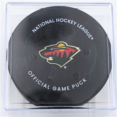 Ryan Donato - Chicago Blackhawks - Goal Puck - November 29, 2024 vs. Minnesota Wild (Wild Logo)