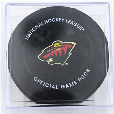 Ryan Donato - Chicago Blackhawks - Goal Puck - November 29, 2024 vs. Minnesota Wild (Wild Logo)