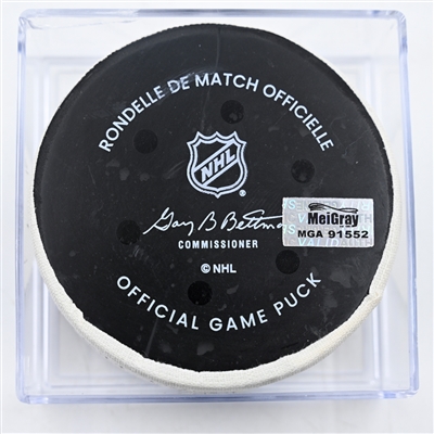 Leon Draisaitl - Edmonton Oilers - Goal Puck - December 12, 2024 vs. Minnesota Wild (Wild Logo)