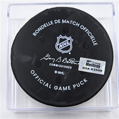 Brock Faber - Minnesota Wild - Goal Puck - December 23, 2024 vs. Chicago Blackhawks (Wild Logo)