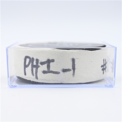 Joel Farabee - Philadelphia Flyers - Goal Puck - December 8, 2024 vs. Utah Hockey Club (Flyers Logo)