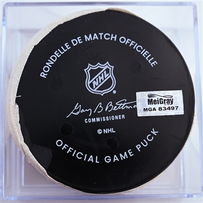 Tyson Foerster - Philadelphia Flyers - Goal Puck - December 21, 2024 vs. Columbus Blue Jackets (Flyers Logo)